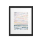 You Are My Sunshine - Gray Pastel Ocean Seascape Framed Art Print Gallery Image 5