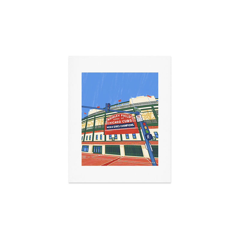 Wrigley Field Art Print Gallery Image 1