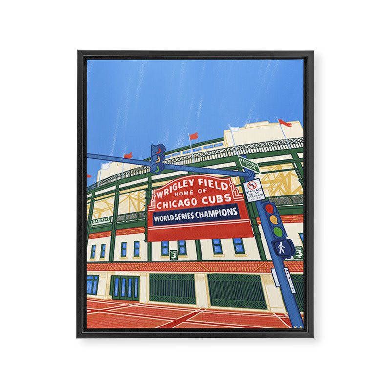 Wrigley Field Framed Canvas Print Gallery Image 3