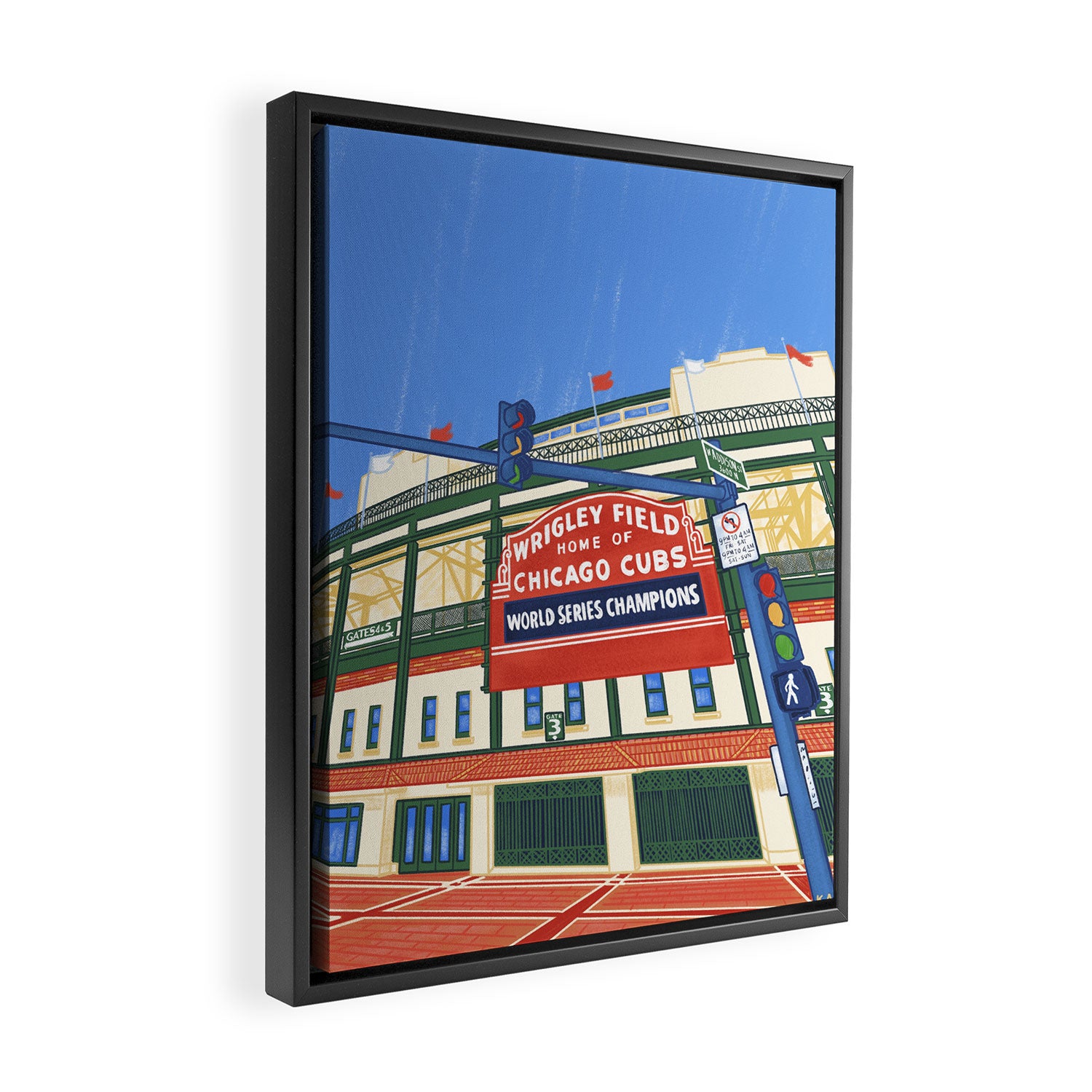 Wrigley Field Framed Canvas Print Gallery Image 2