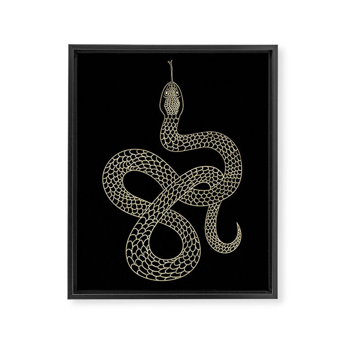 Vintage line snake Framed Canvas Print Gallery Image 1