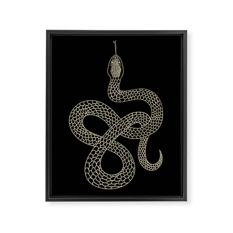 Vintage line snake Framed Canvas Print Gallery Image 6