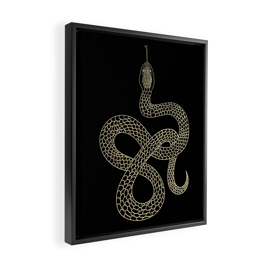 Vintage line snake Framed Canvas Print Gallery Image 2