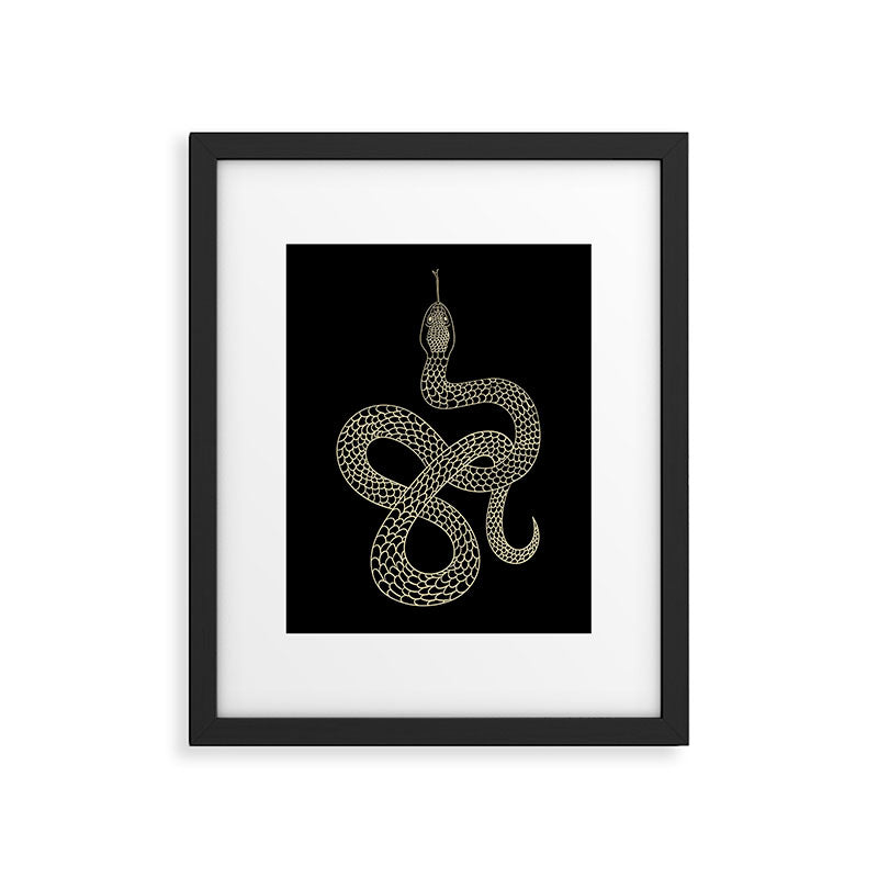 Vintage line snake Framed Art Print Gallery Image 5