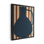 Blue Vase Red Stripes Framed Canvas Print Gallery Image 2