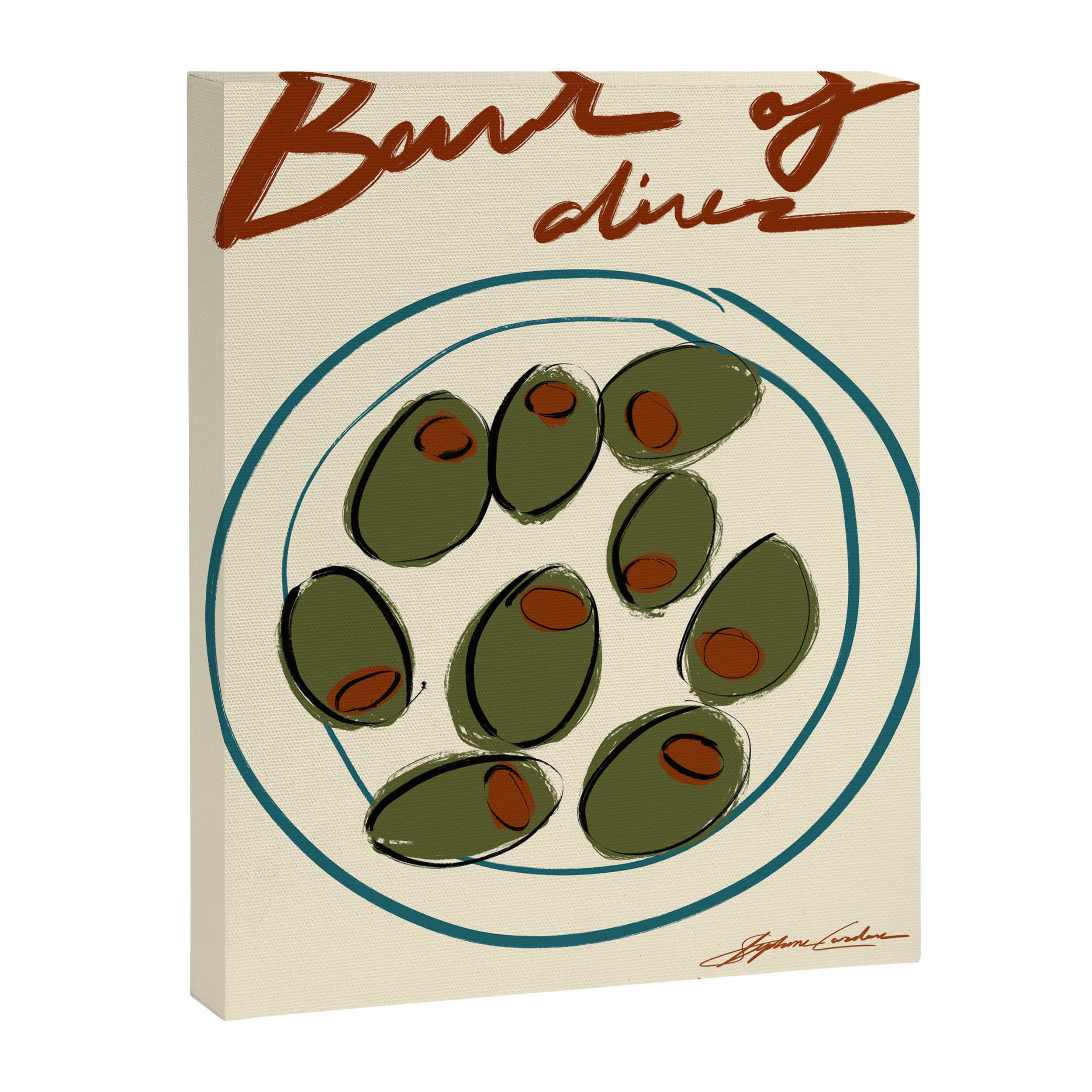 Bowl of Olives Canvas Print Gallery Image 6