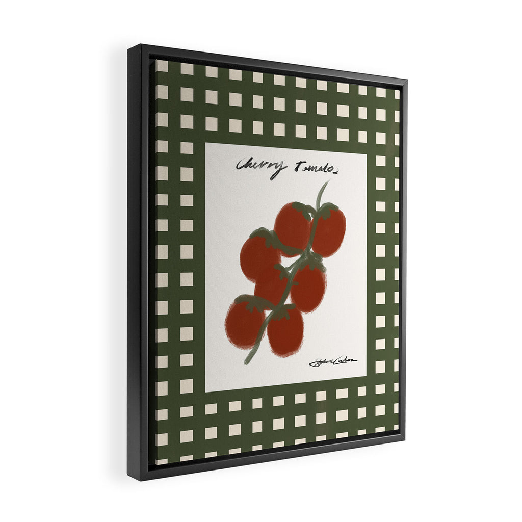Cherry Tomatoes Checkered Framed Canvas Print Gallery Image 2