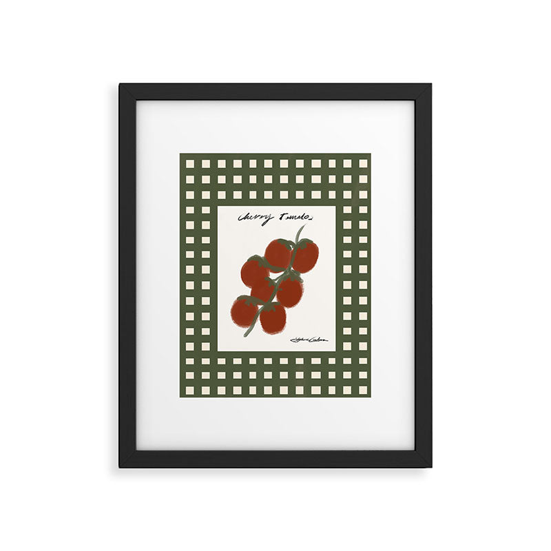 Cherry Tomatoes Checkered Framed Art Print Gallery Image 5