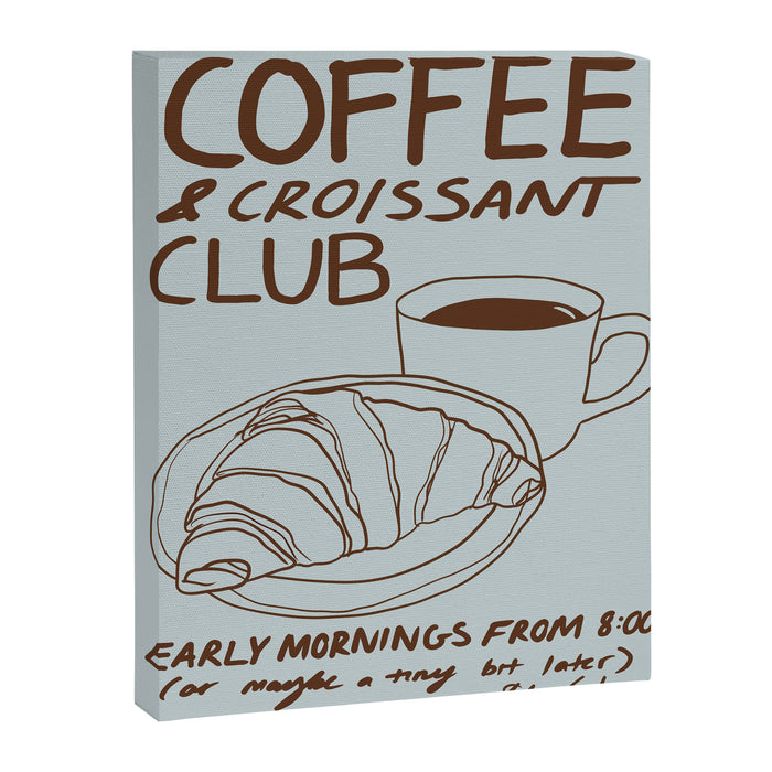 Coffee and Croissant Club  Canvas Print Gallery Image 1