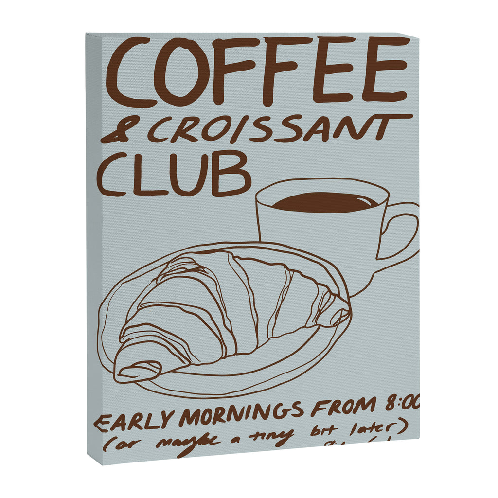 Coffee and Croissant Club  Canvas Print Gallery Image 6