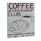 Coffee and Croissant Club  Canvas Print Gallery Image 6
