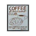 Coffee and Croissant Club  Framed Canvas Print Gallery Image 6