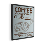 Coffee and Croissant Club  Framed Canvas Print Gallery Image 2