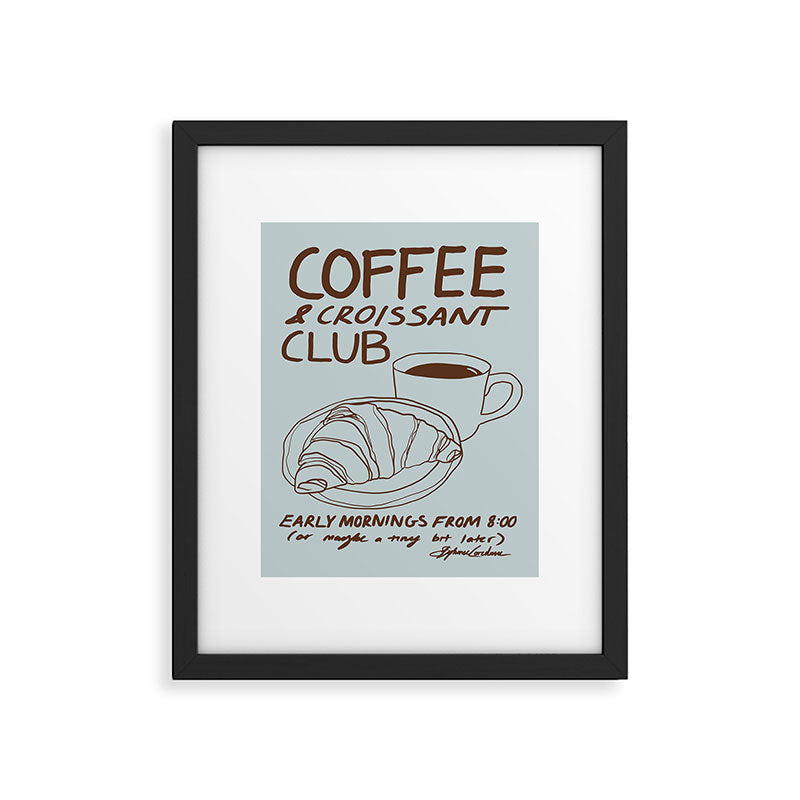 Coffee and Croissant Club  Framed Art Print Gallery Image 5