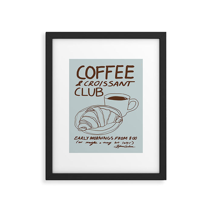 Coffee and Croissant Club  Framed Art Print Gallery Image 1