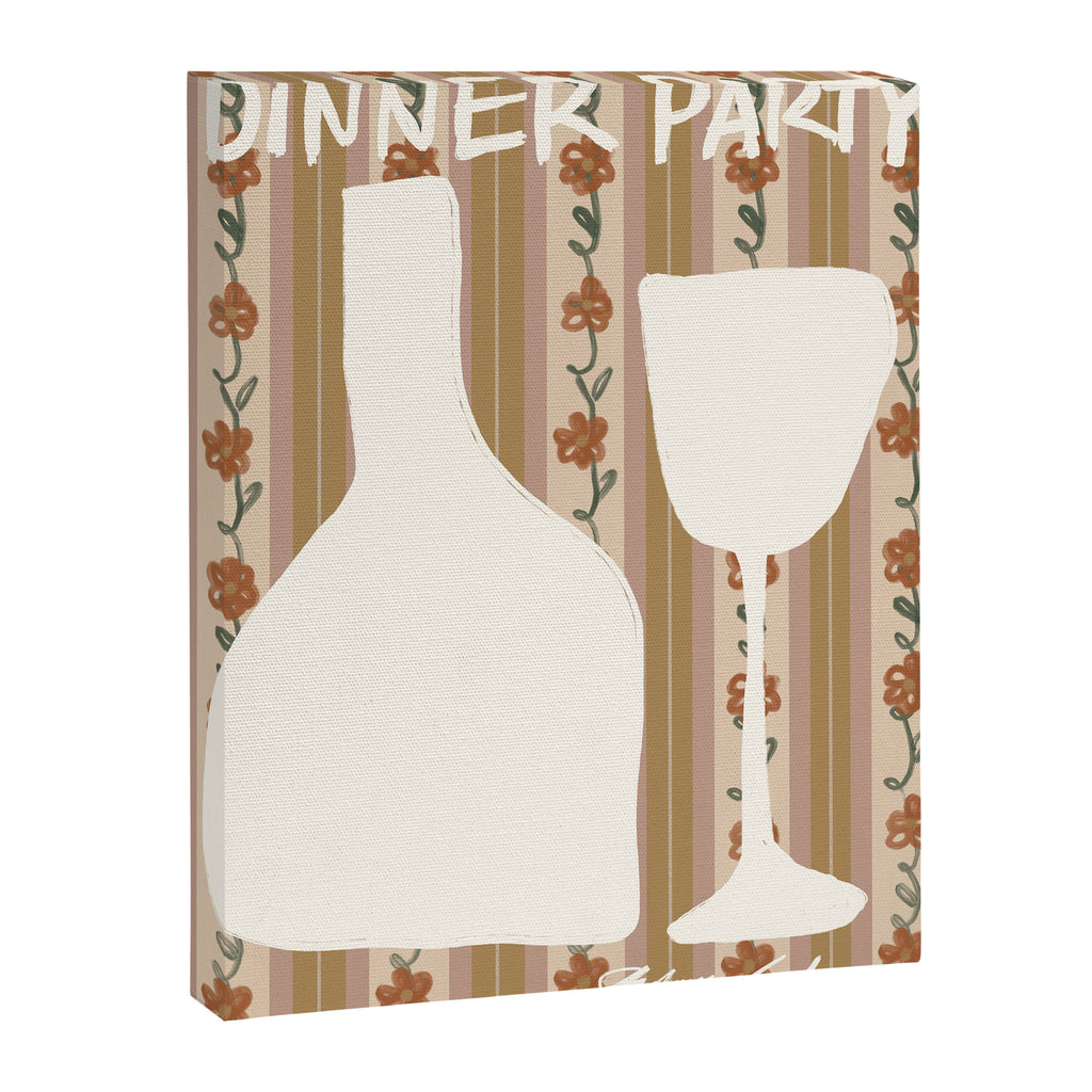 Dinner Party Vintage Stripe Canvas Print Gallery Image 6