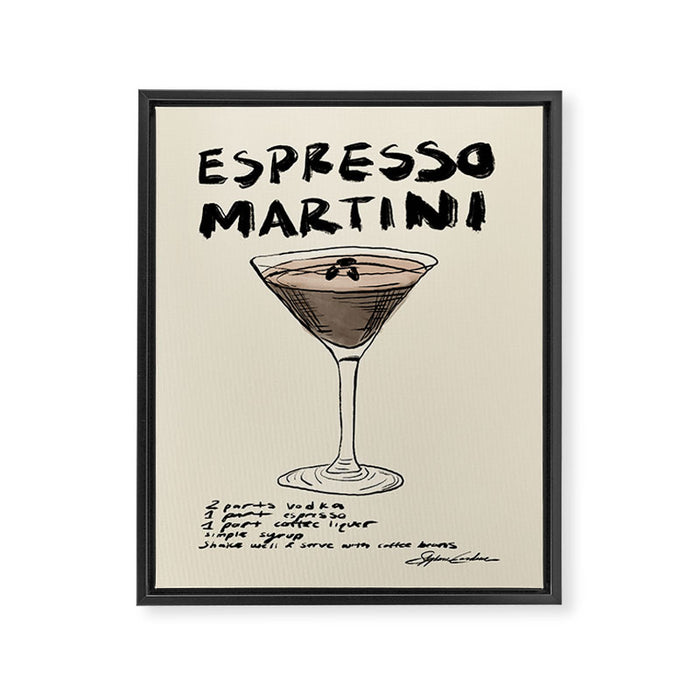Espresso Martini Framed Canvas Print Gallery Image 1