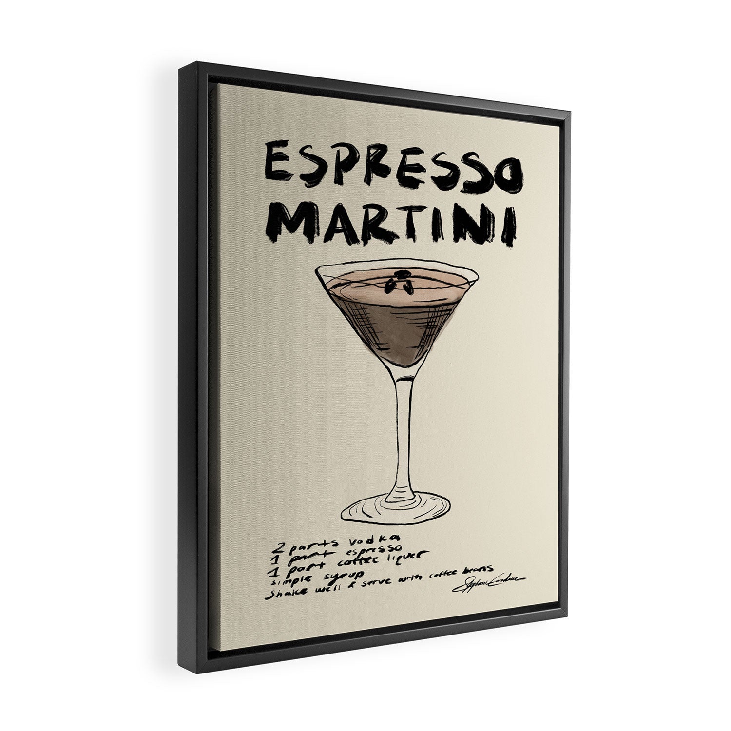 Espresso Martini Framed Canvas Print Gallery Image 2