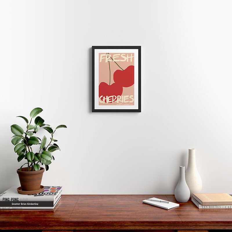 Fresh Cherries Framed Art Print Gallery Image 2