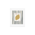 Fresh Lemon Vintage Stripes Art Print Gallery Image 1