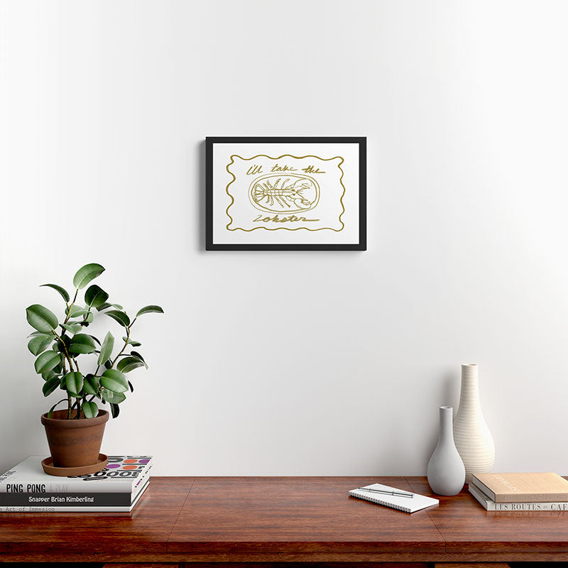I'll Take the Lobster Framed Art Print Gallery Image 2