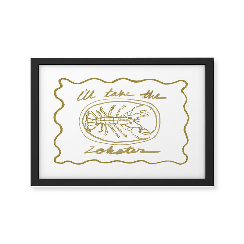 I'll Take the Lobster Framed Art Print Gallery Image 3