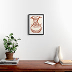 Red Abstract Vase Framed Art Print Gallery Image 2