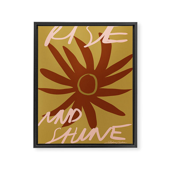 Rise and Shine Vintage Sun Framed Canvas Print Gallery Image 1