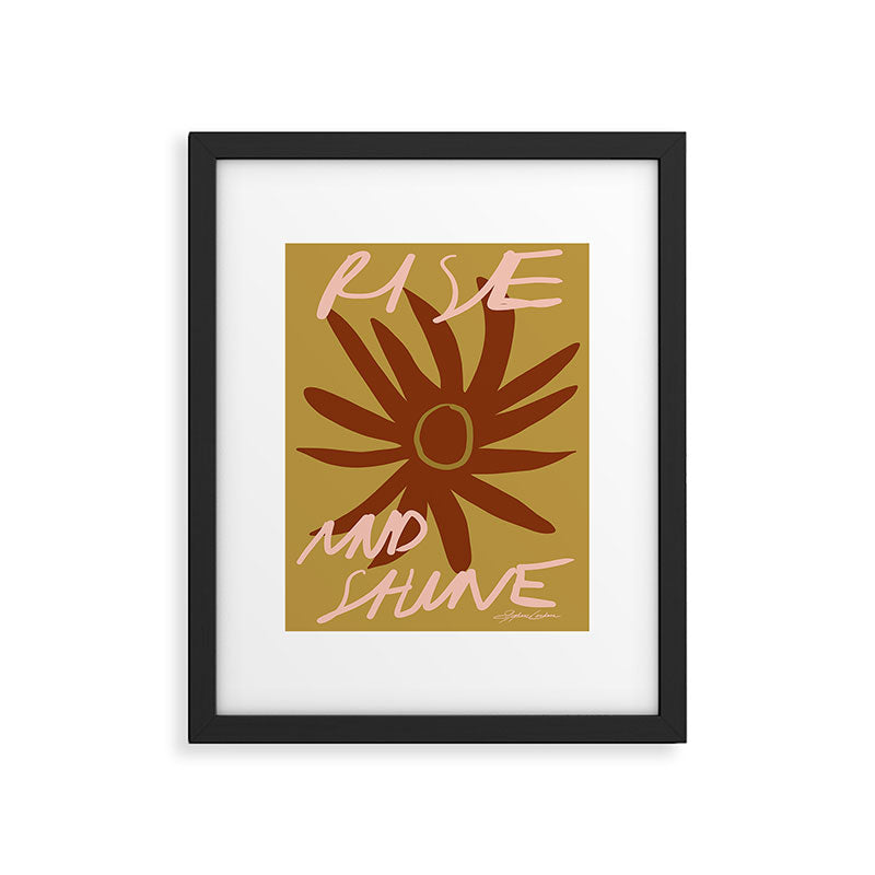 Rise and Shine Vintage Sun Framed Art Print Gallery Image 5