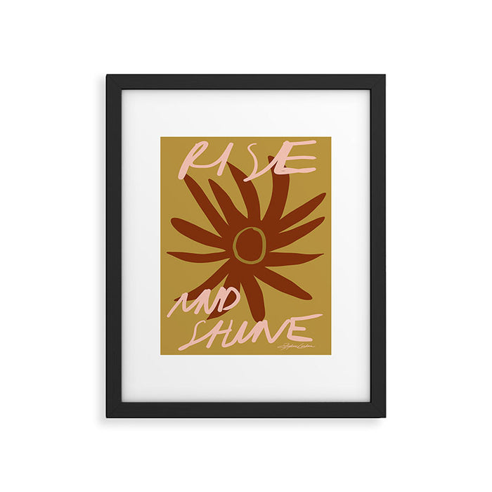 Rise and Shine Vintage Sun Framed Art Print Gallery Image 1