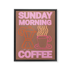 Sunday Morning Coffee Inspired by PANTONE 17 1230 Mocha Mousse Framed Canvas Print Gallery Image 6