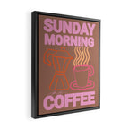 Sunday Morning Coffee Inspired by PANTONE 17 1230 Mocha Mousse Framed Canvas Print Gallery Image 2