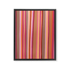 Sunday Morning Stripes Inspired by PANTONE 17 1230 Mocha Mousse Framed Canvas Print Gallery Image 6