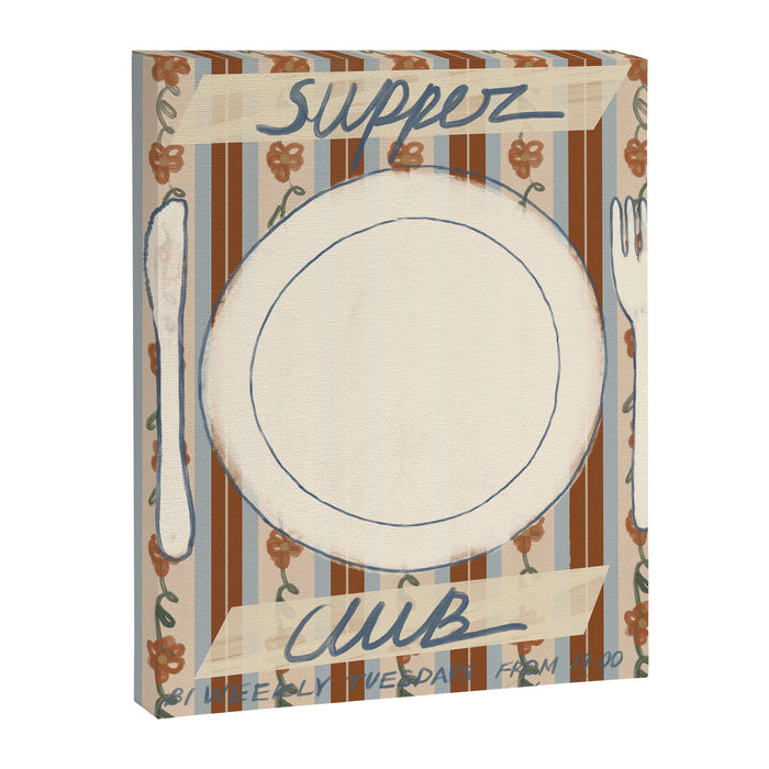 Supper Club Vintage Stripe Canvas Print Gallery Image 1