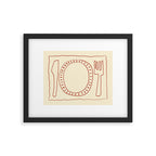 Vintage Dinnerware Set Framed Art Print Gallery Image 6