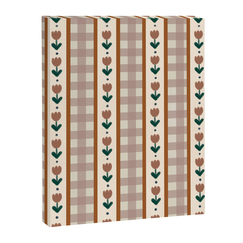 Vintage Tulip Striped Pattern Canvas Print Gallery Image 6