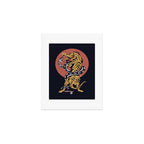 Classic Tattoo Snake vs Tiger Art Print Gallery Image 1