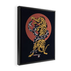 Classic Tattoo Snake vs Tiger Framed Canvas Print Gallery Image 2
