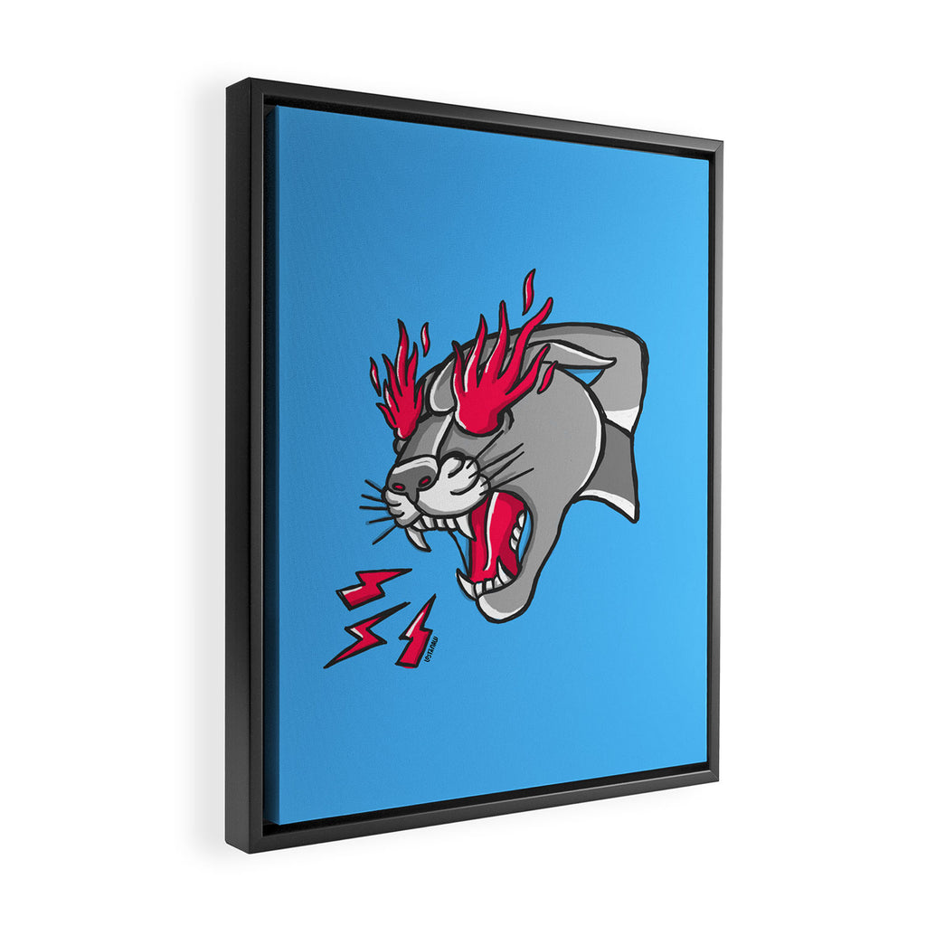 Panther Flame Framed Canvas Print Gallery Image 2
