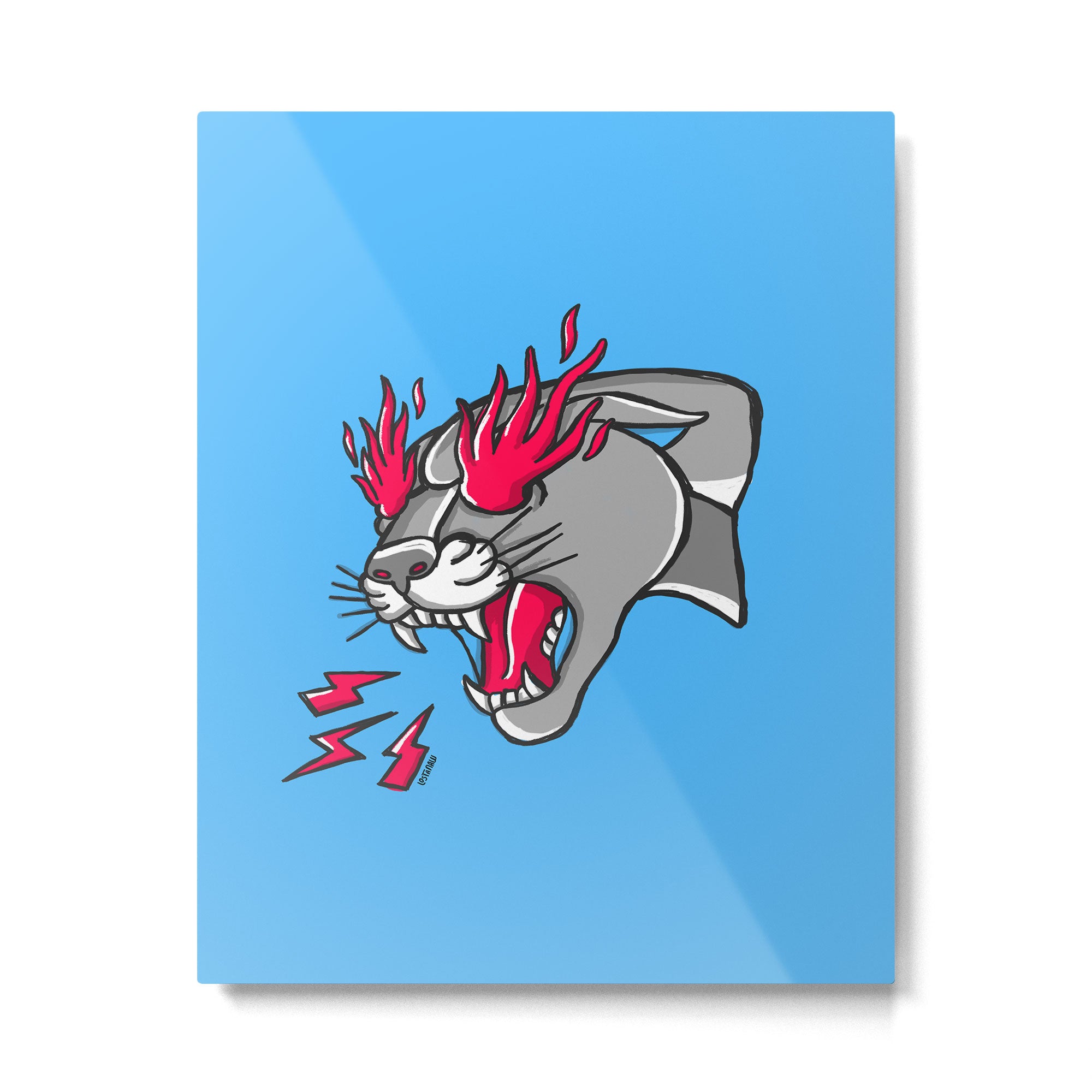 Panther Flame Metal Print Gallery Image 6