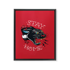 Stay Home Panther Tattoo Framed Canvas Print Gallery Image 8