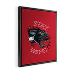 Stay Home Panther Tattoo Framed Canvas Print Gallery Image 2