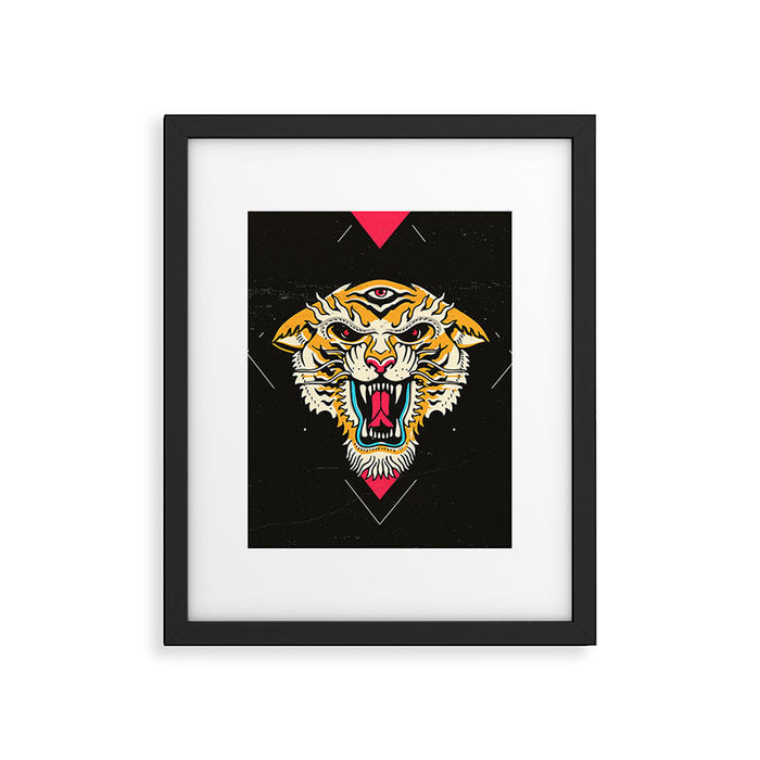 Tiger 3 Eyes Framed Art Print Gallery Image 1