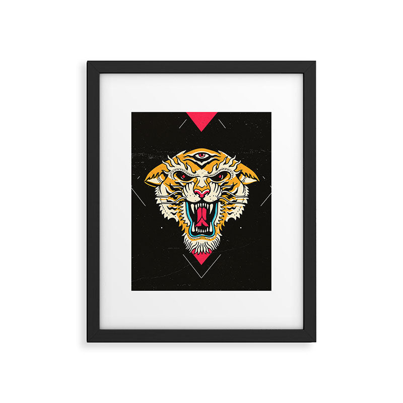 Tiger 3 Eyes Framed Art Print Gallery Image 6
