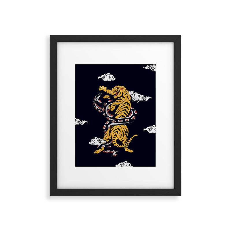 Tiger vs Snake Framed Art Print Gallery Image 6