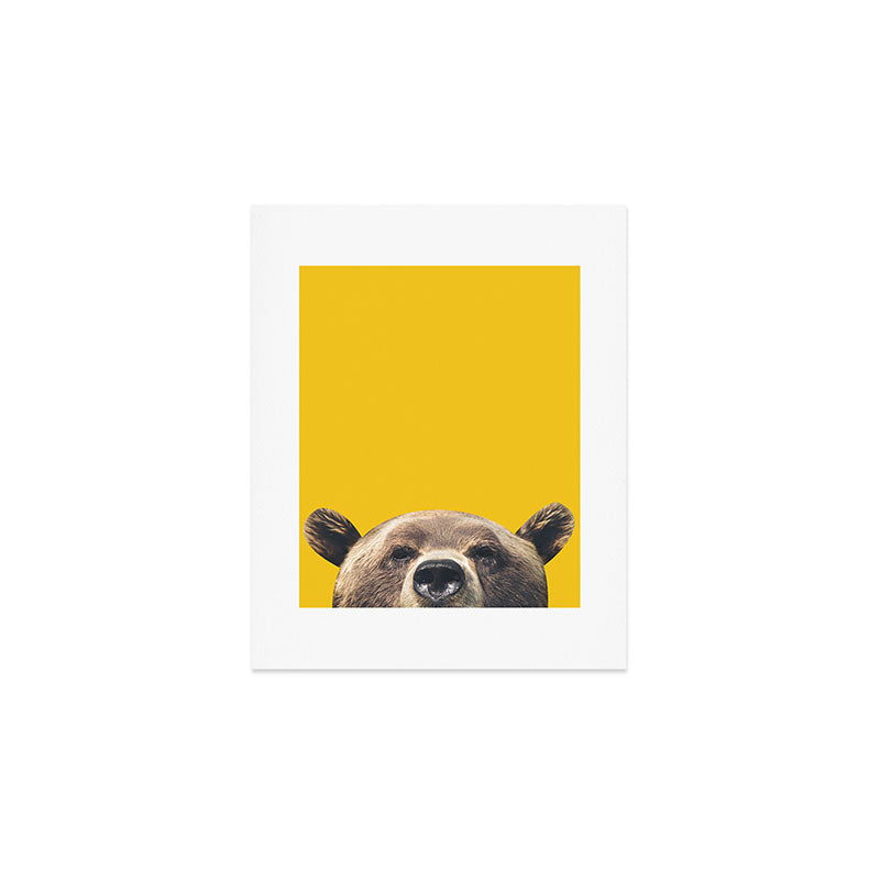 Bear - Yellow Art Print Gallery Image 1
