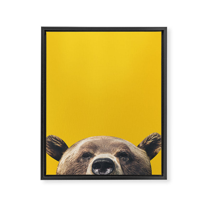 Bear - Yellow Framed Canvas Print Gallery Image 8