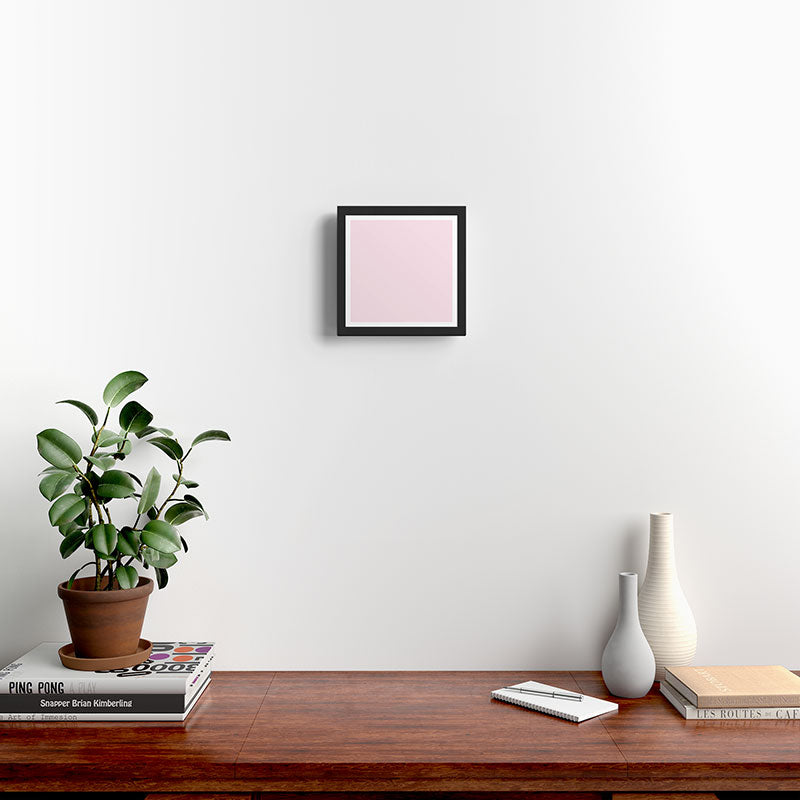 Color light pink Framed Art Print Gallery Image 2
