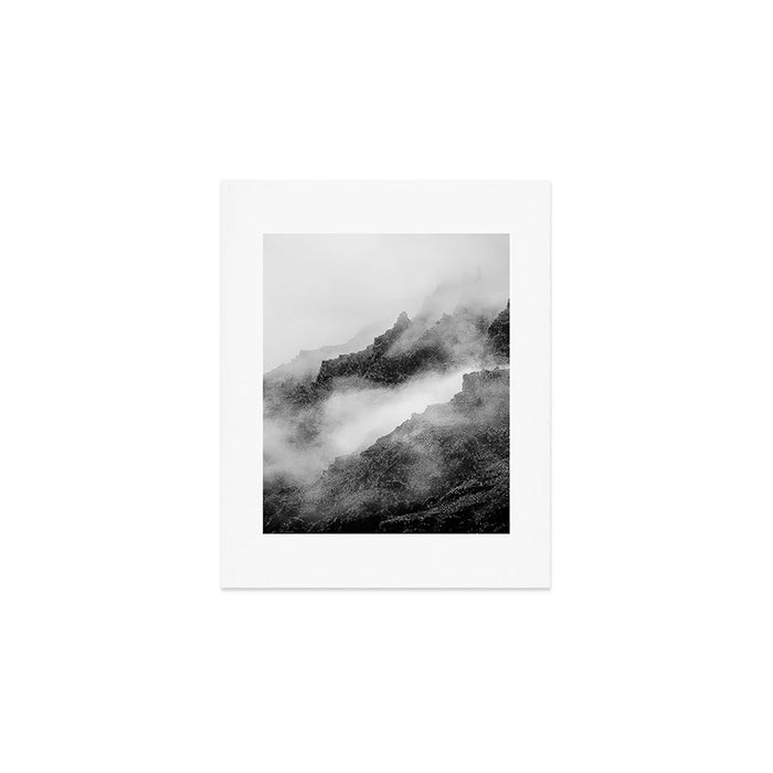 Foggy Mountains Black and White Art Print Gallery Image 1