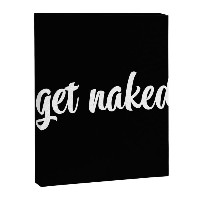 Get Naked black Canvas Print Gallery Image 1